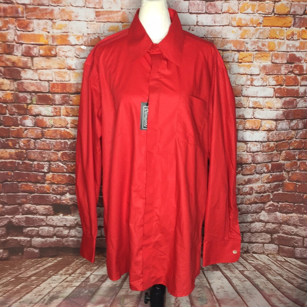 Diamanté Red Button Down Western Shirt